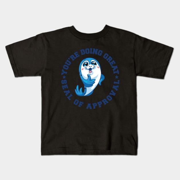 Arctic Seal of Approval Kids T-Shirt by korstee